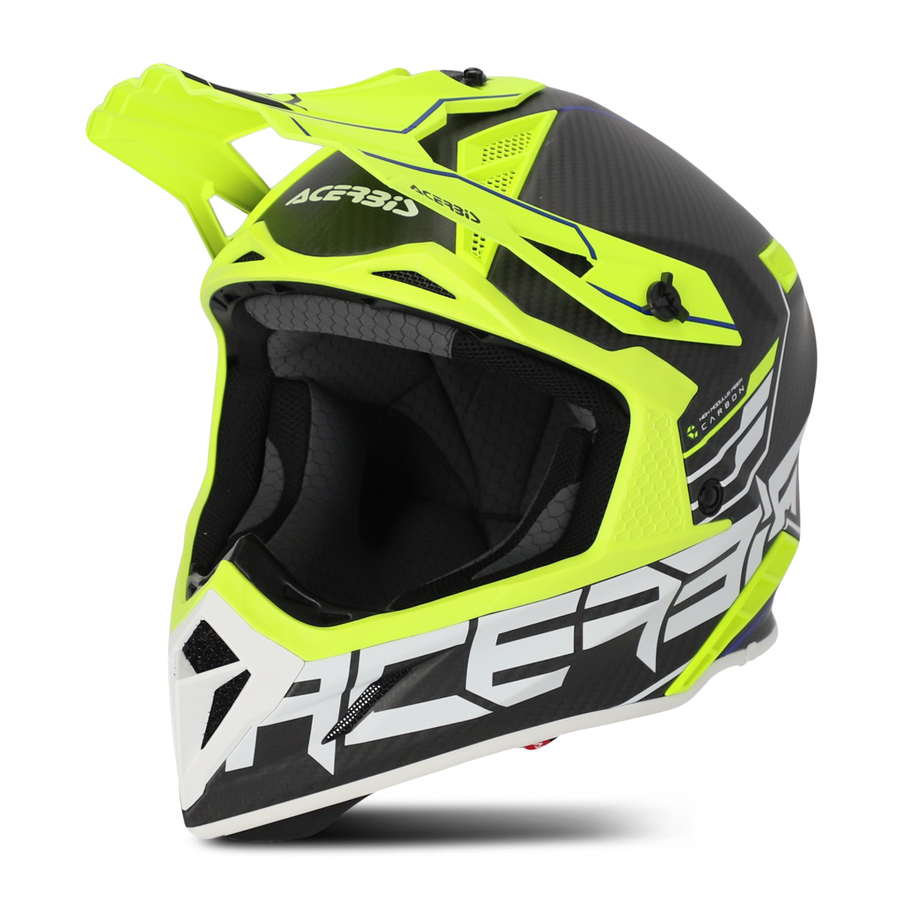 Acerbis Casco Cross  Steel Carbon Nero-Giallo Fluo