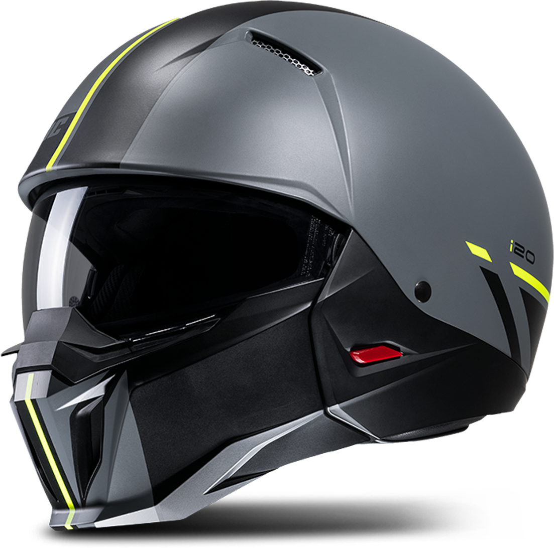 HJC Casco Jet  i20 Batol Nero-Giallo Fluo