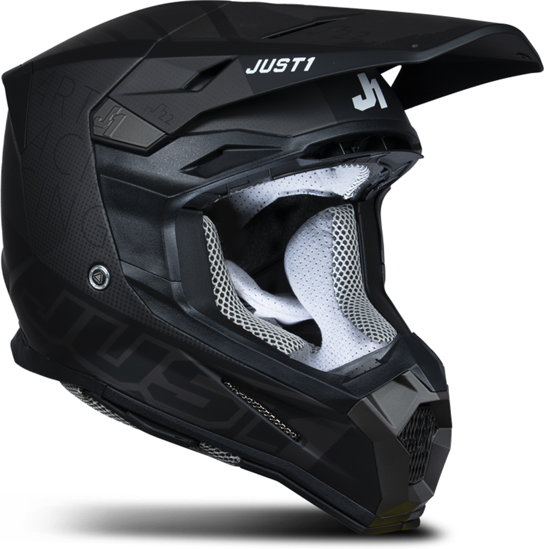 Just1 Casco Cross  J22 F Dynamo Nero-Grigio