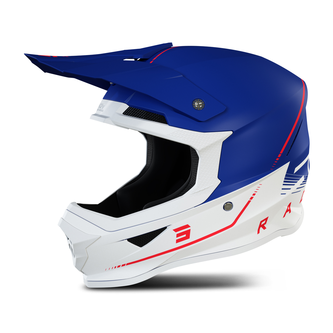 Shot Race Gear Casco Cross Shot Furious 3.0 Blu-Rosso