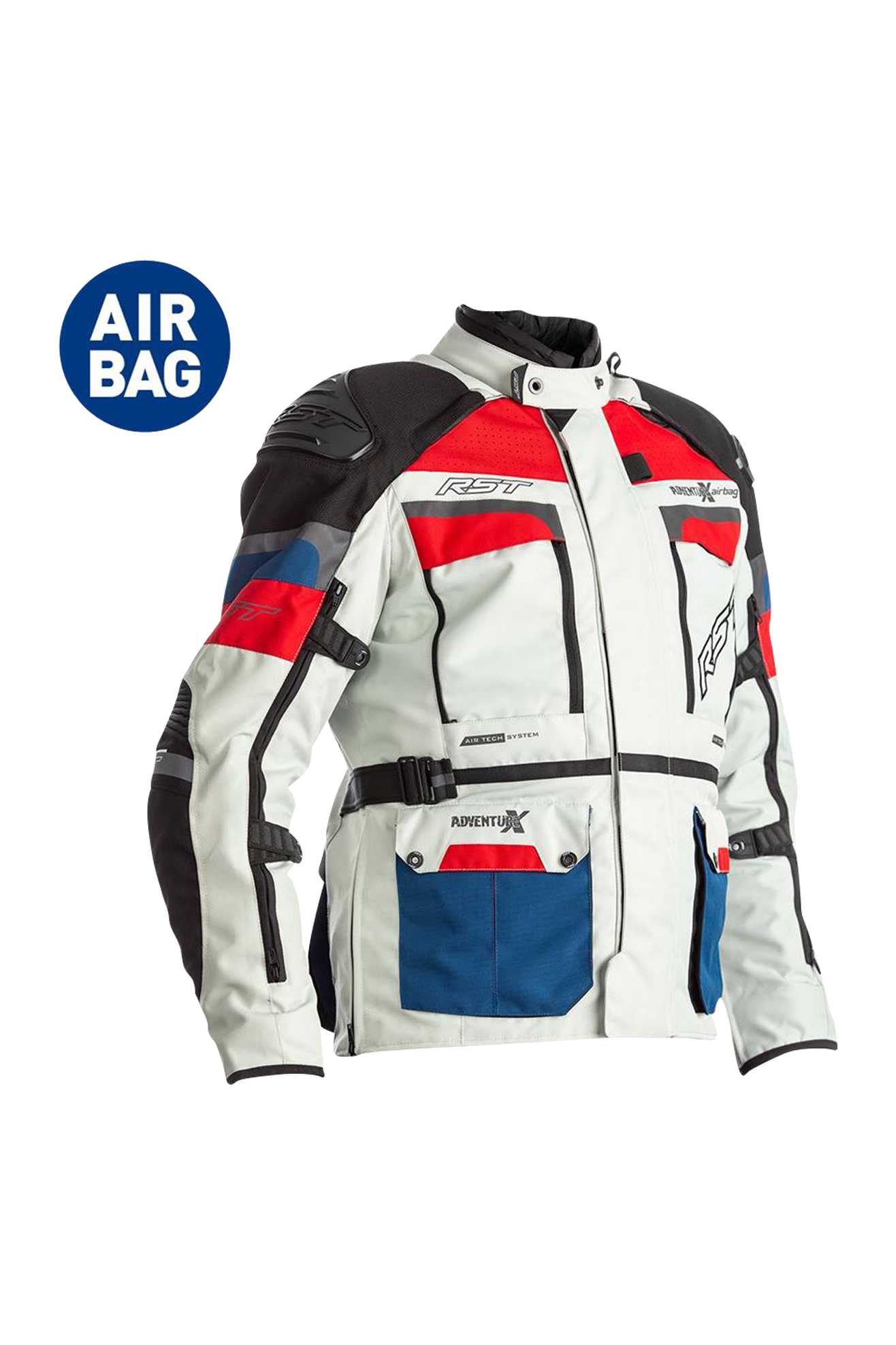 RST Giacca Moto  Adventure-X Airbag Blu-Rosso