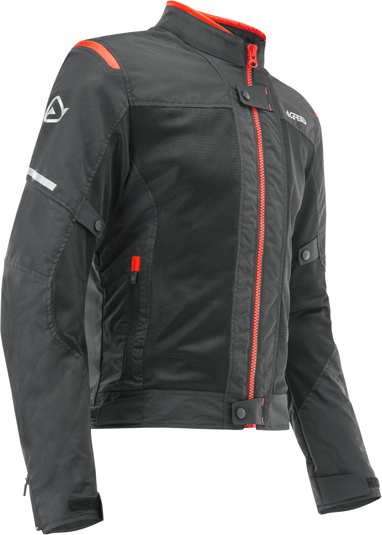 Acerbis Giacca Moto  Ramsey Vented Nero-Rosso