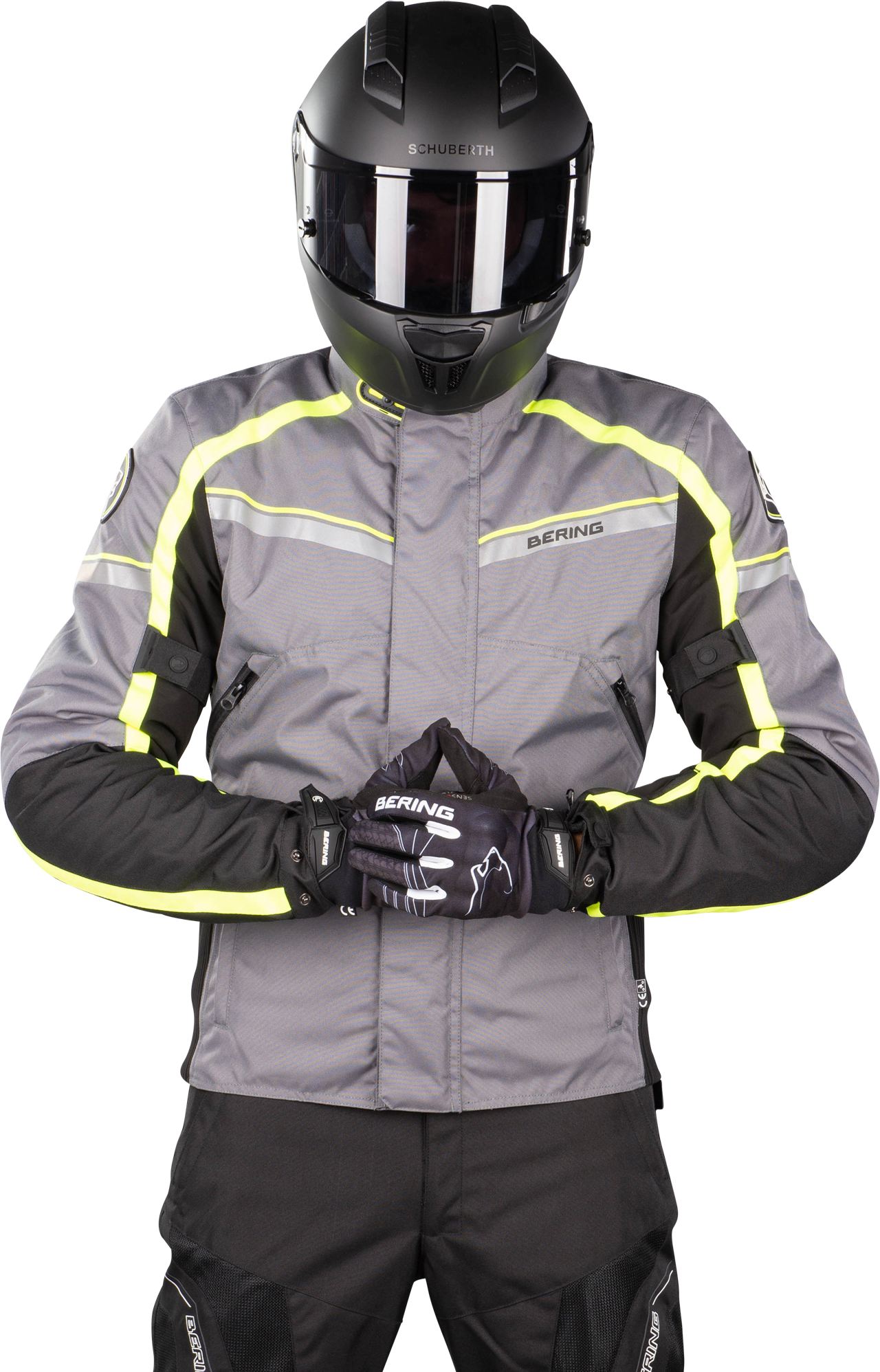 Bering Giacca Moto  Greenwich Grigio/Nero/Fluo