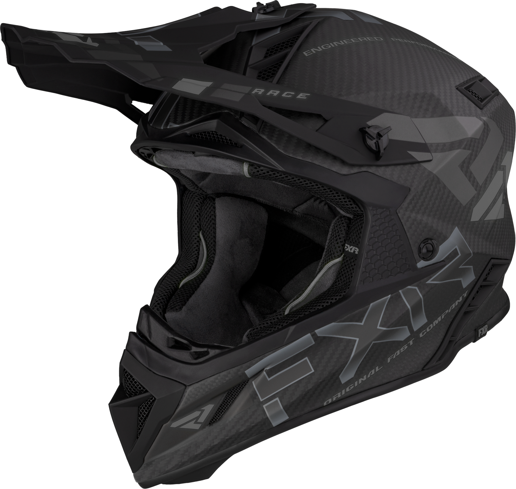 FXR Casco Cross  Helium Carbon Lega