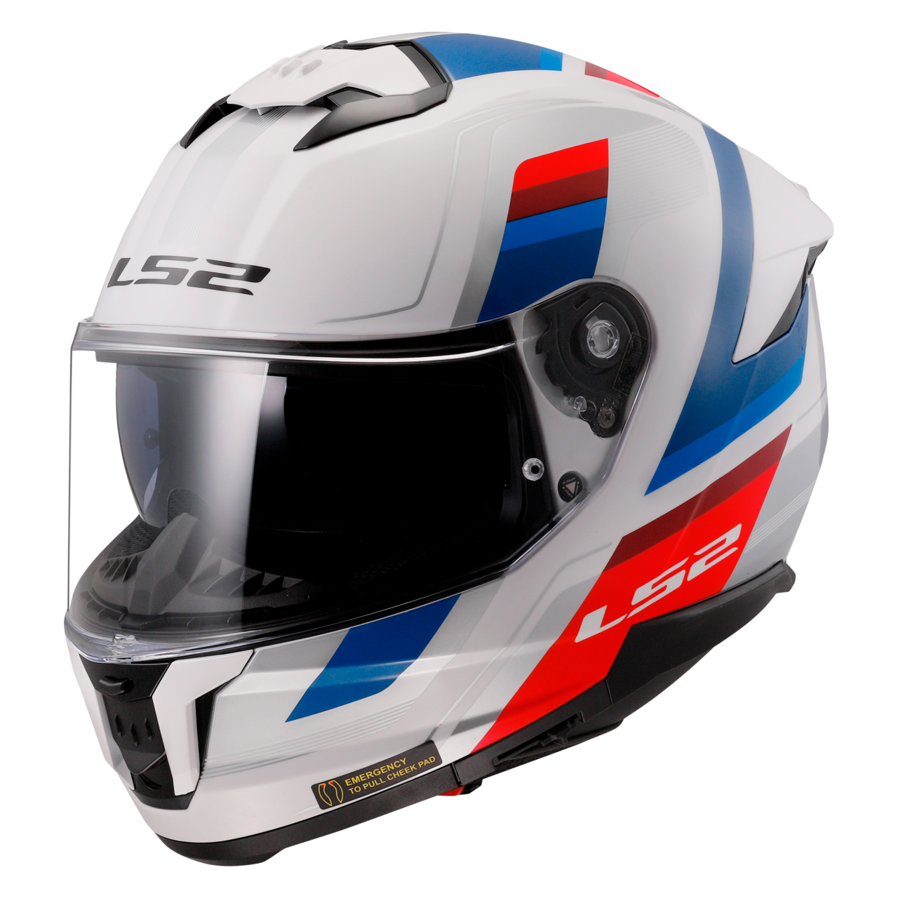 LS2 Casco Integrale  FF808 Stream II Vintage Bianco-Blu-Rosso