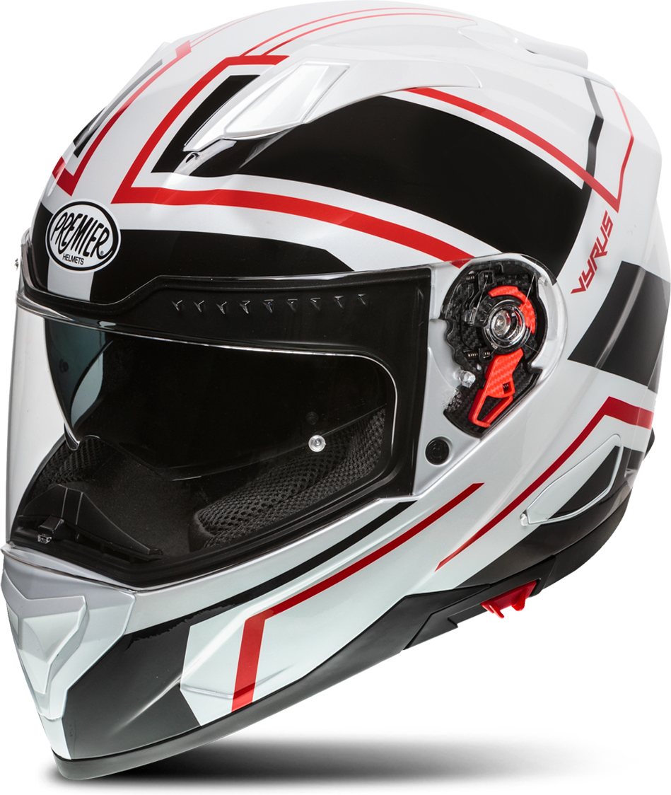 Premier Casco Integrale  Vyrus ND 2 Bianco-Nero-Rosso