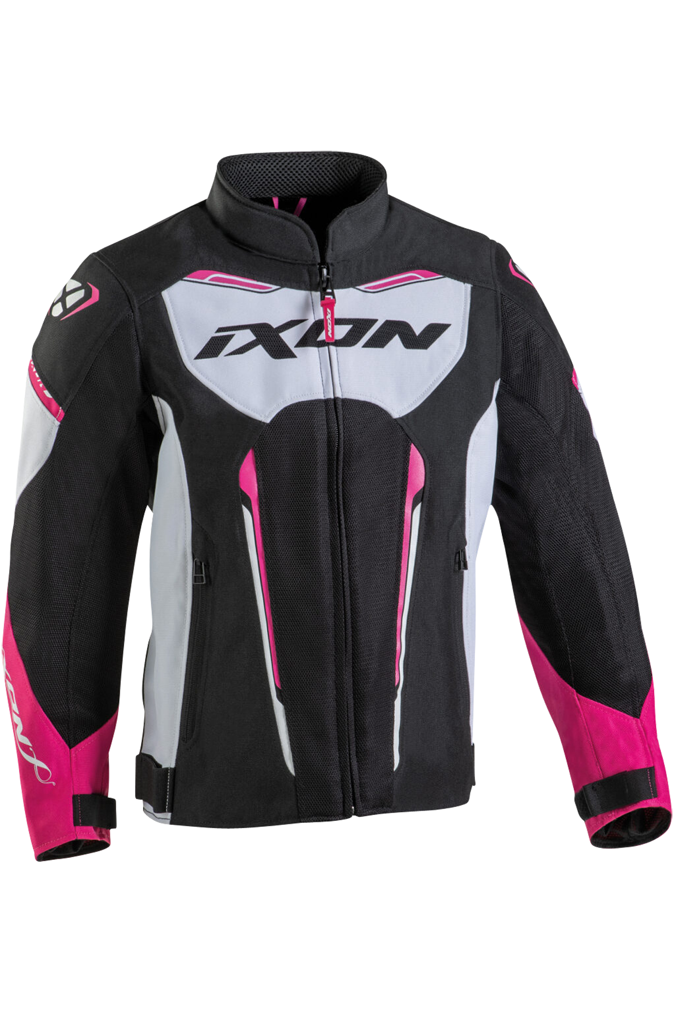 Ixon Giacca Moto Bambino  Striker Air Nero-Bianco-Fucsia