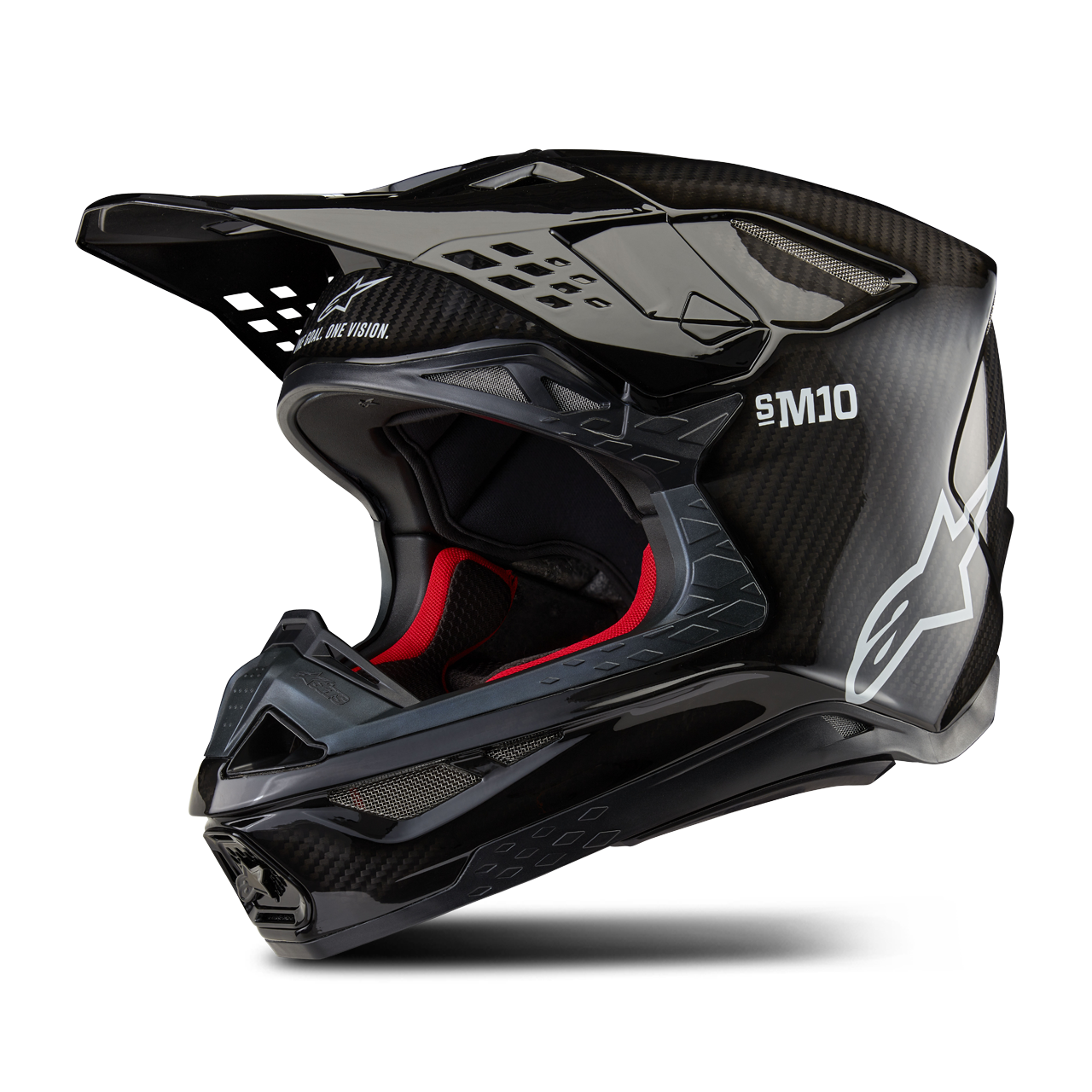 Alpinestars Casco Cross  Supertech S-M10 Solid Carbon