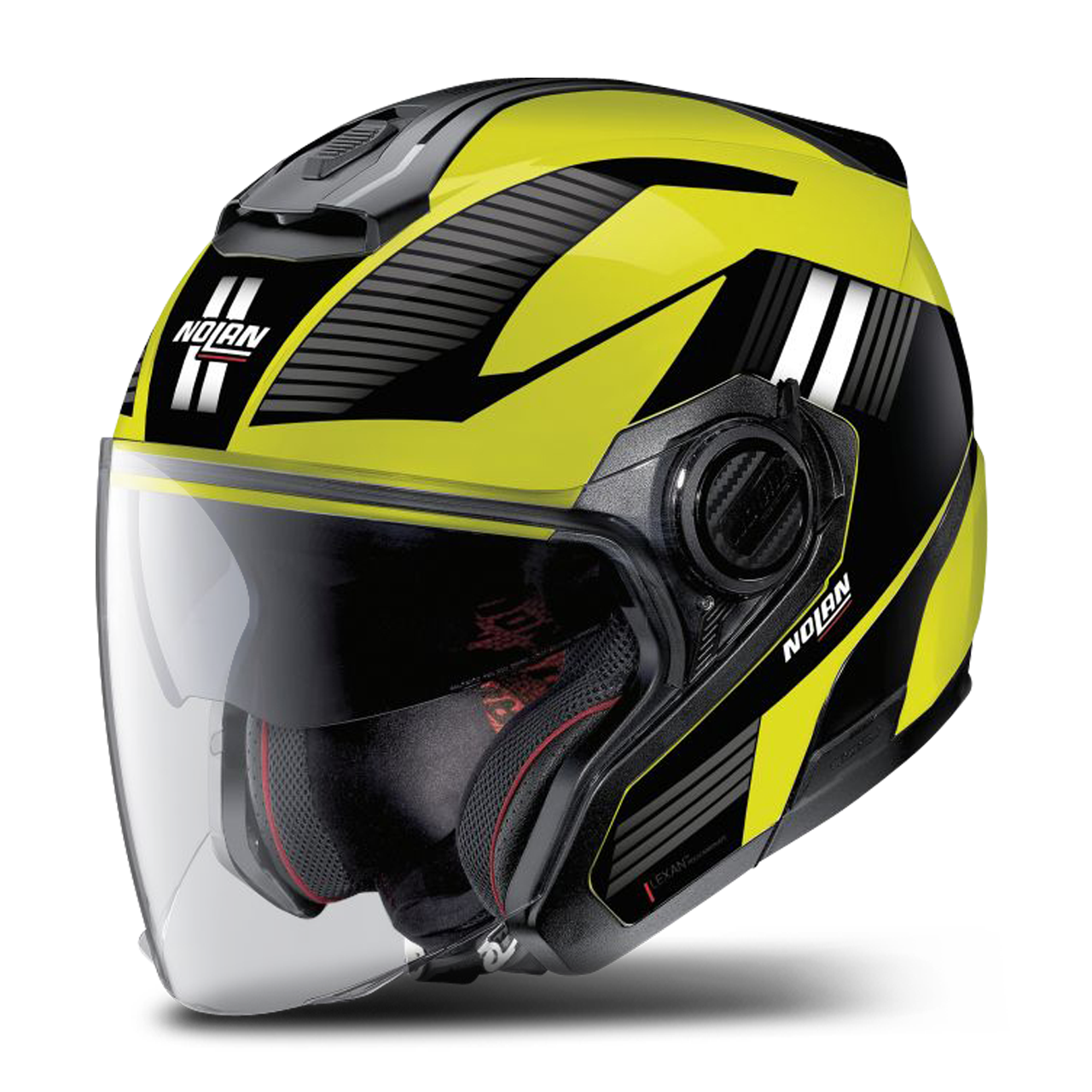 Nolan Casco Jet  N40-5 06 Crosswalk N-Com Giallo-Nero-Bianco