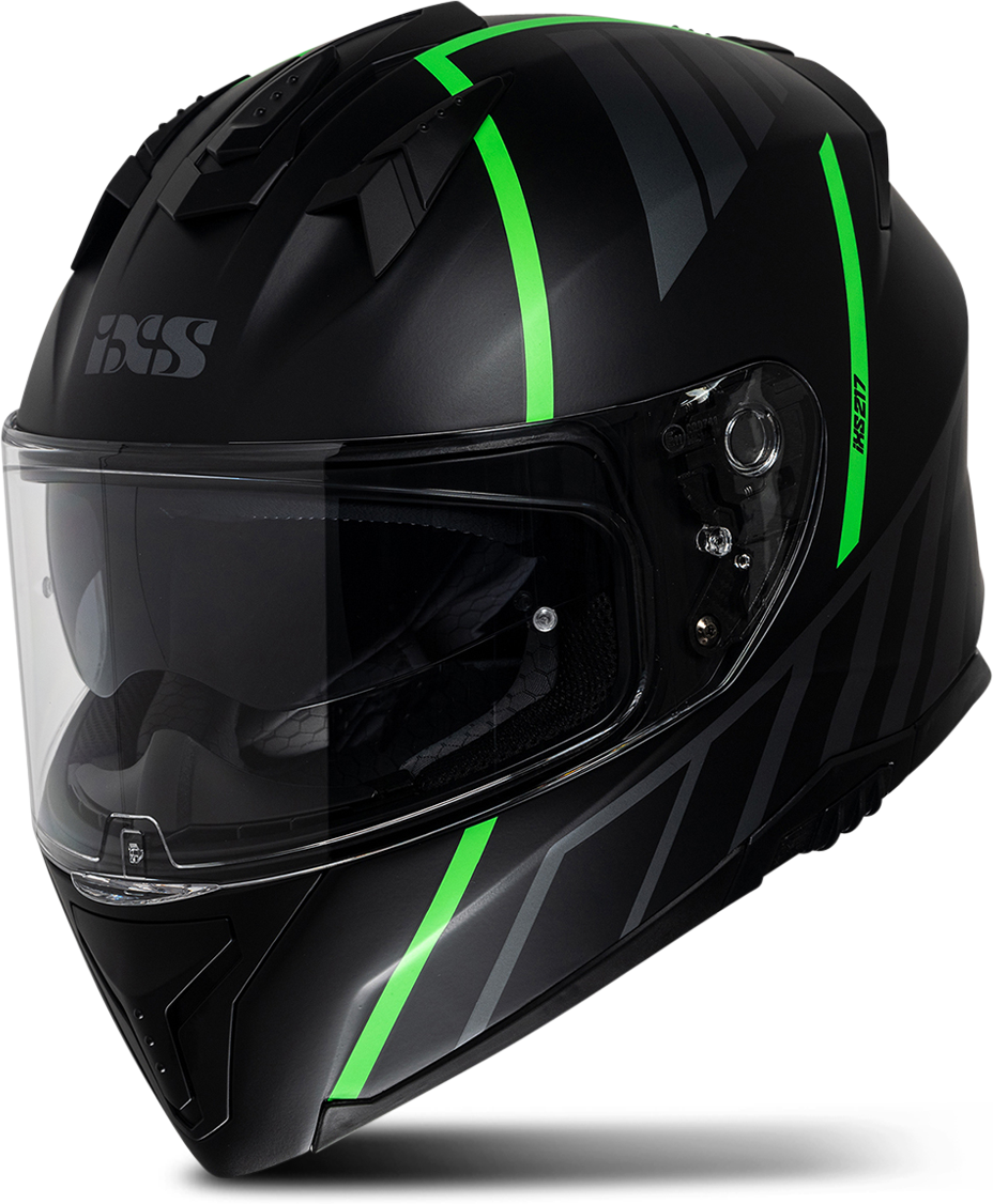 iXS Casco Integrale  217 2.0 Nero-Verde Opaco Fluo