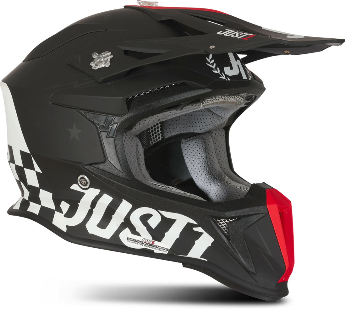 Just1 Casco Cross  J18 F Old School Nero