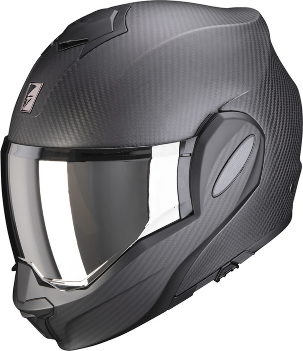 Scorpion Casco Modulare  EXO-TECH EVO Carbon Solid Nero Opaco