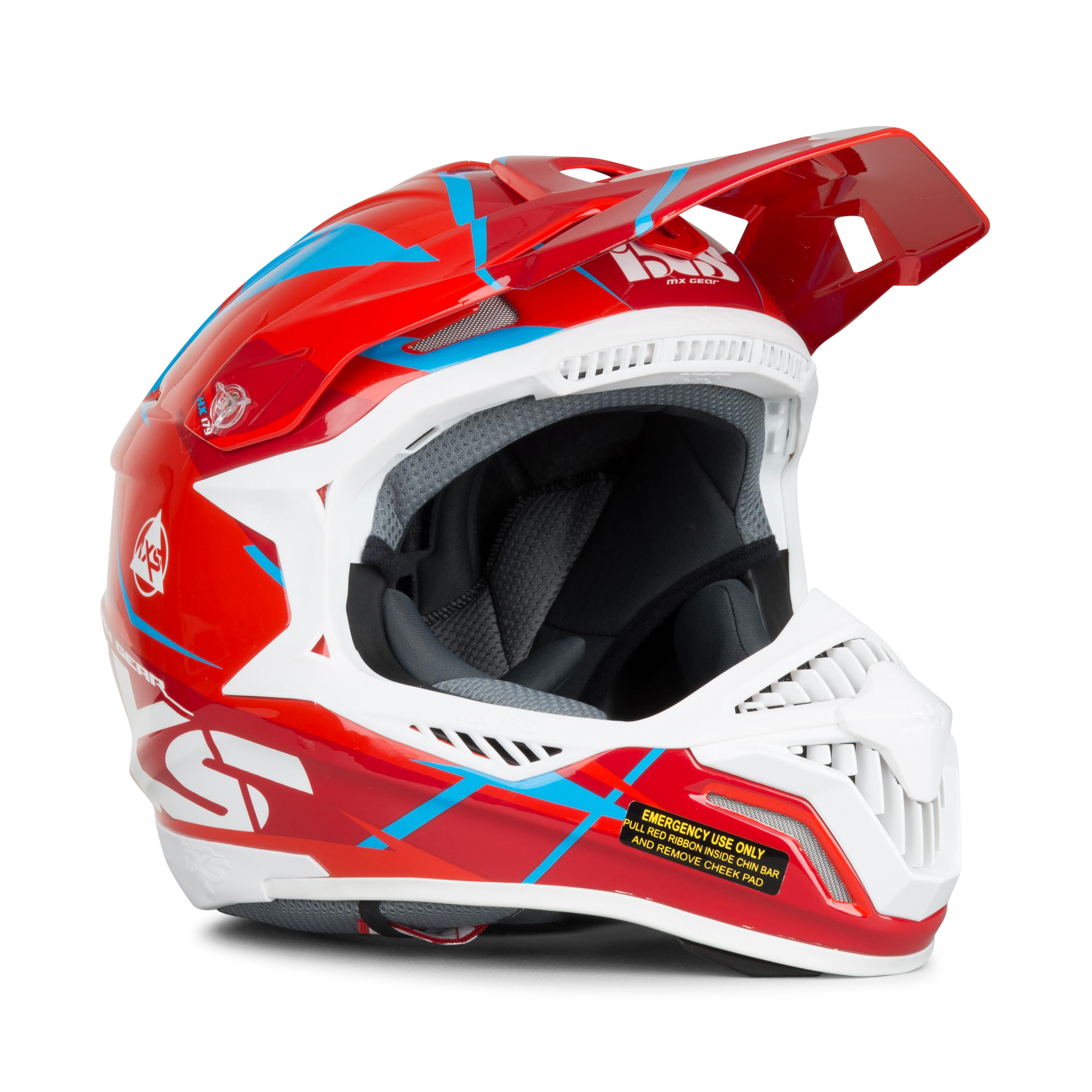 iXS Casco Cross  HX 179 Flash Rosso-Blu