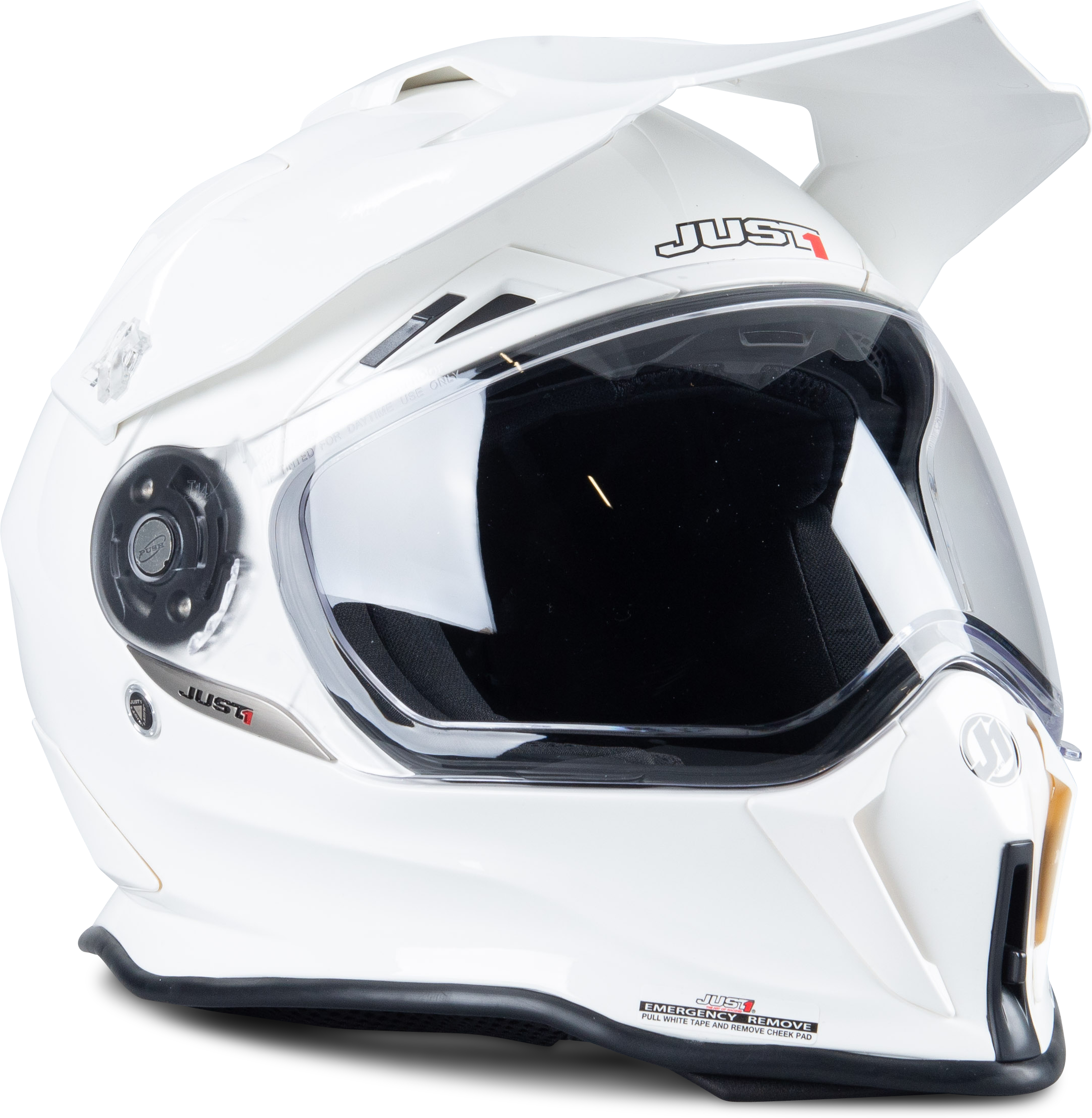 Just1 Casco Adventure  J14 Solid Bianco