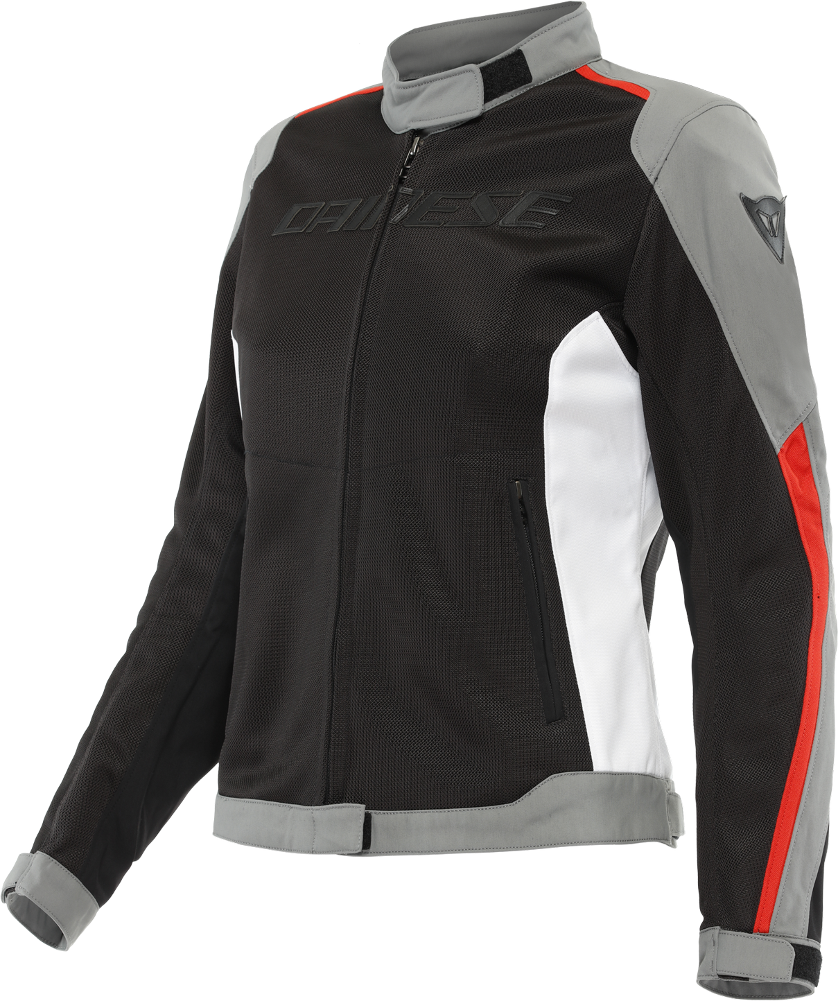 Dainese Giacca Moto Donna  Hydraflux 2 Air D-Dry Nero-Carbone Grigio-Rosso Lava