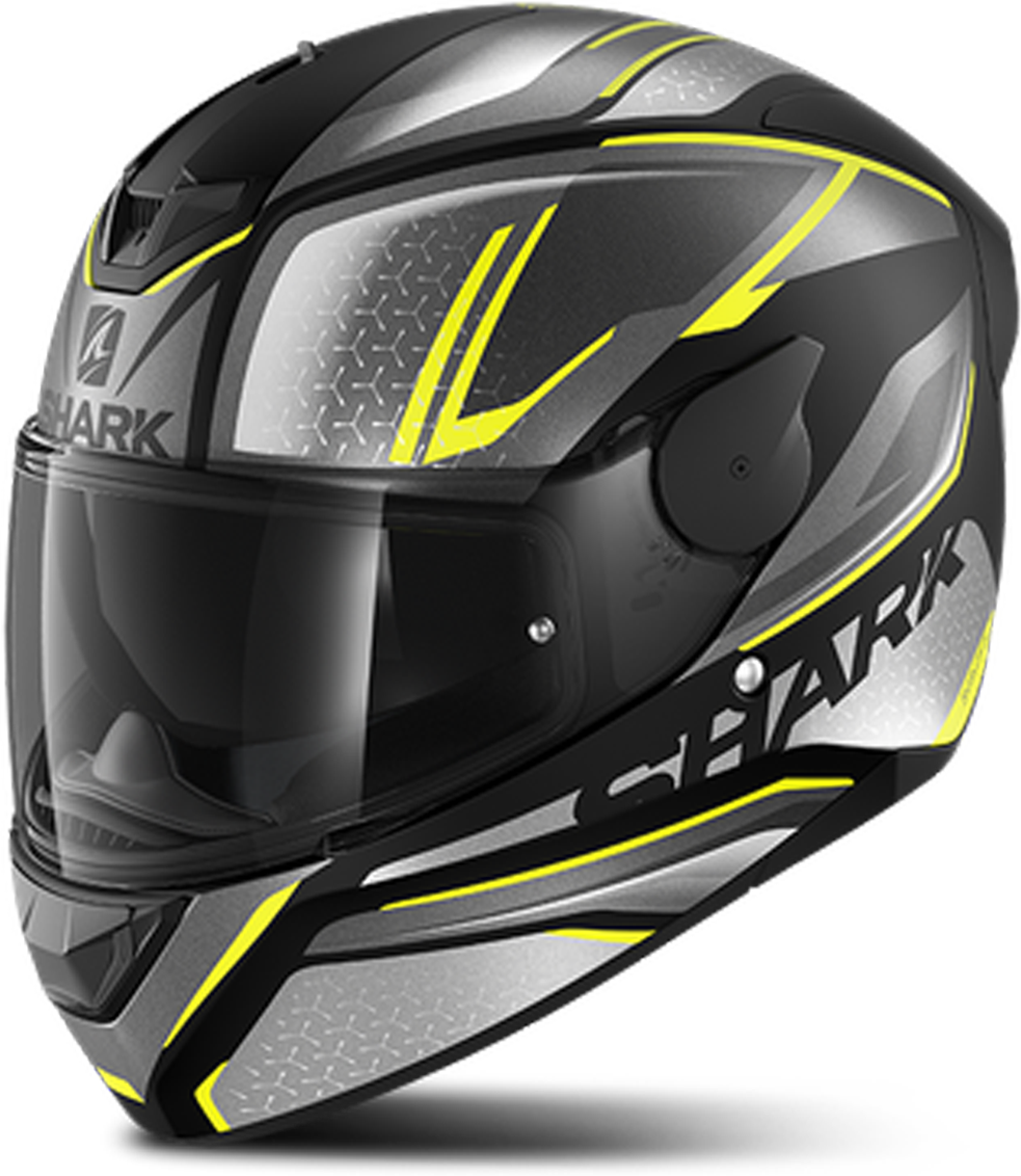 Shark Casco Integrale  D-Skwal 2 Daven Mat Nero-Antracite-Giallo