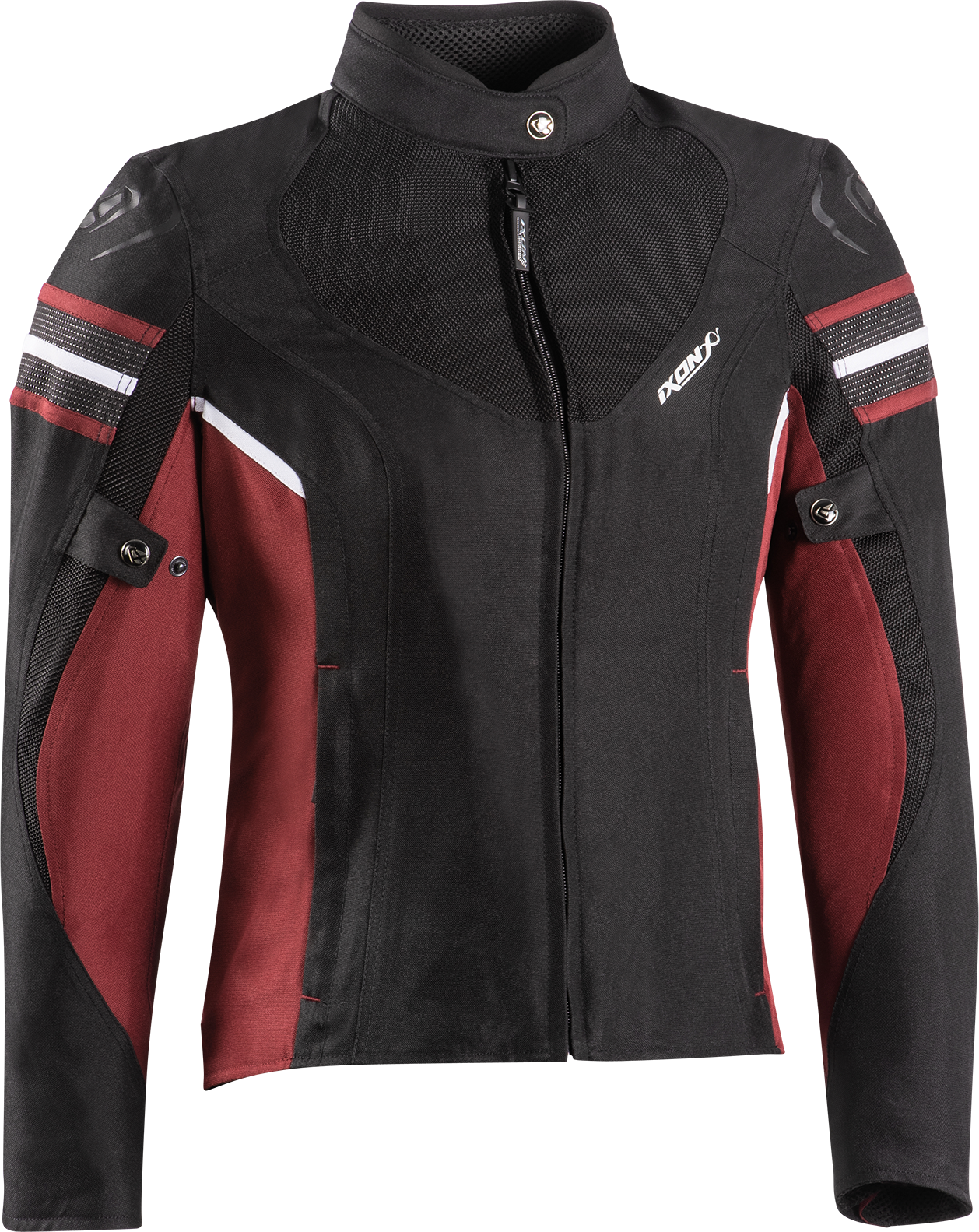 Ixon Giacca Moto Donna  Ilana Evo Nero-Rosso