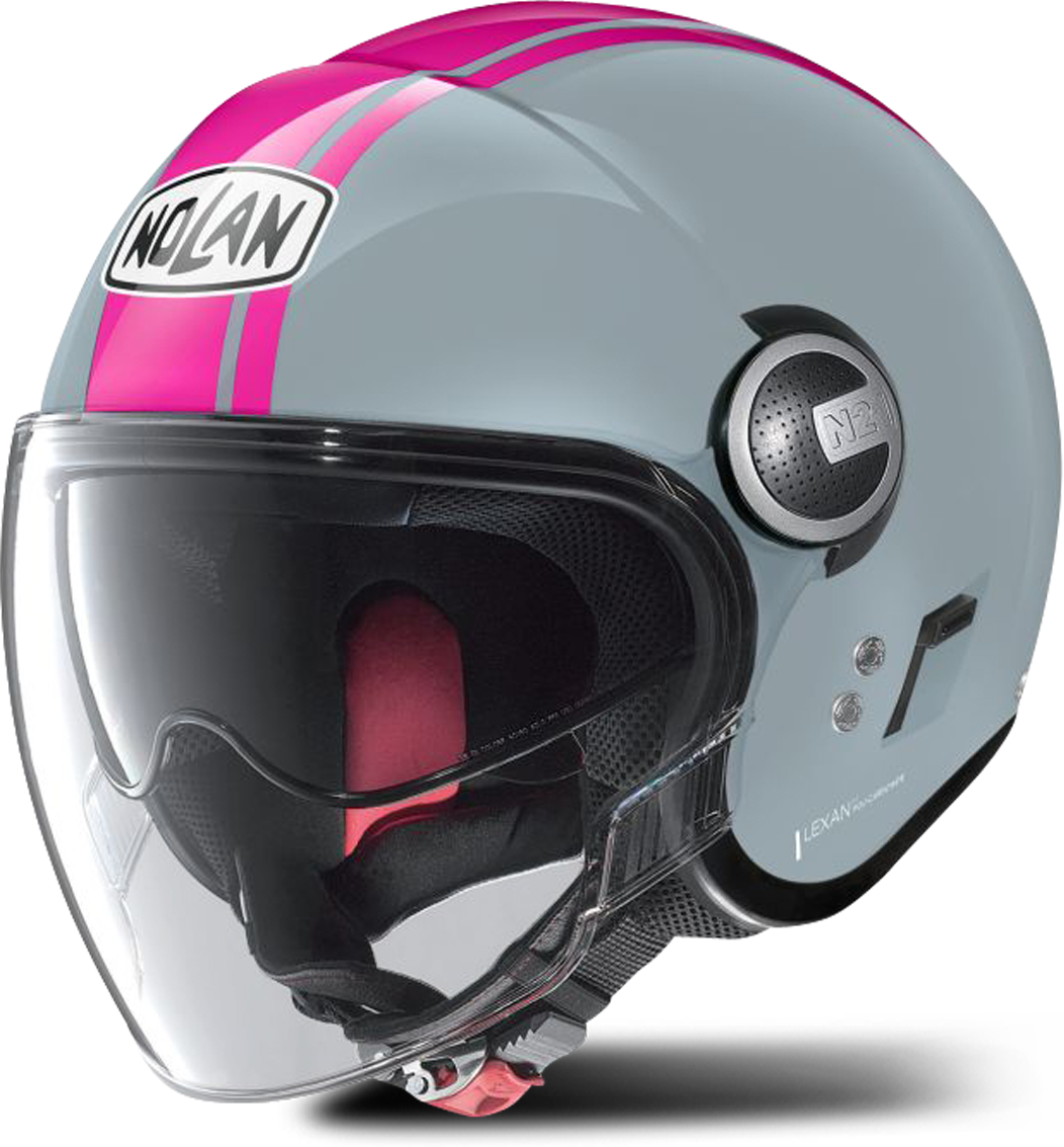 Nolan Casco Jet  N21 Visor 06 Dolce Bianco-Rosa