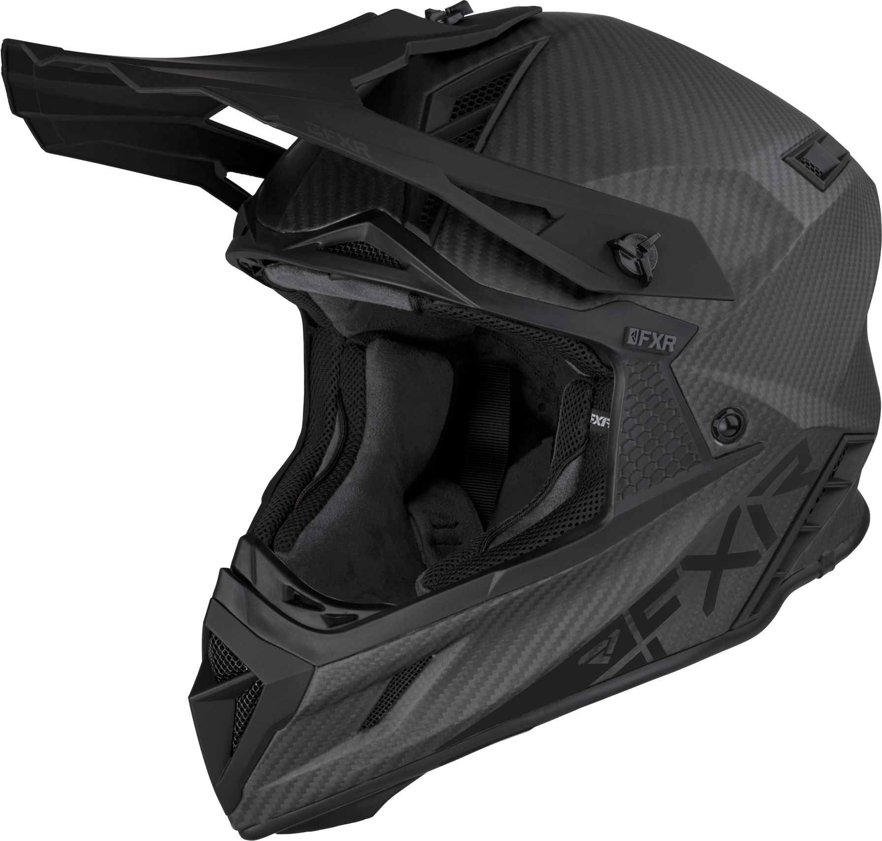 FXR Casco Cross  Helium Carbon Nero