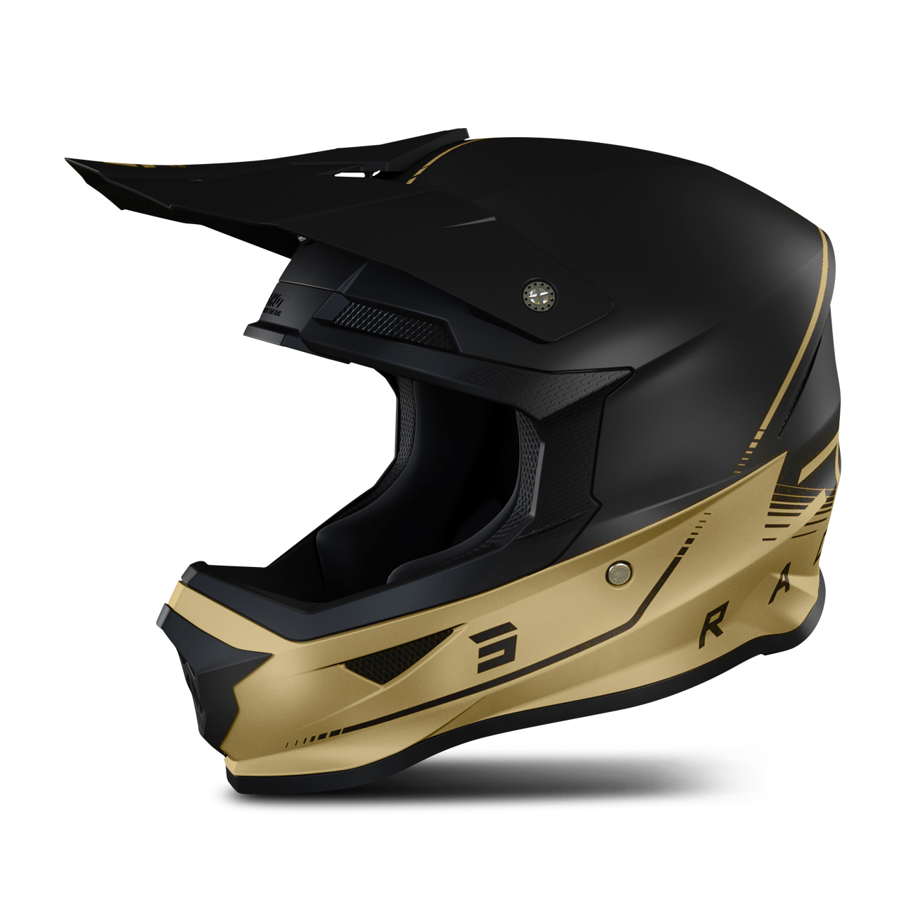 Shot Race Gear Casco Cross Shot Furious 3.0 Nero-Oro