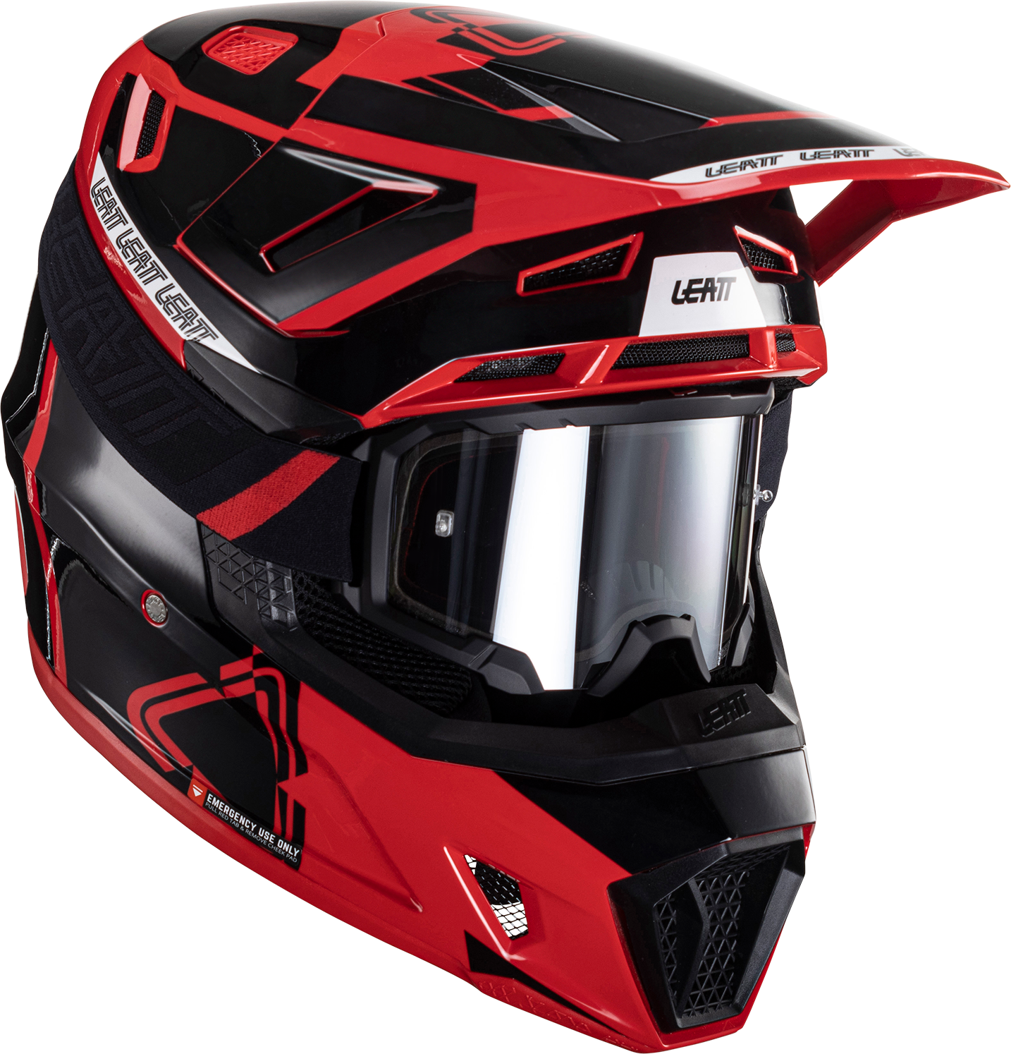 Leatt Kit Casco Cross  Moto 7.5 V24 Rosso con Maschera