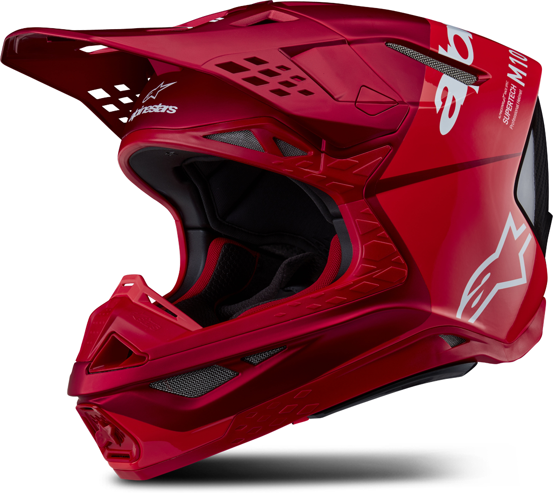 Alpinestars Casco Cross  Supertech S-M10 Flood Rosso