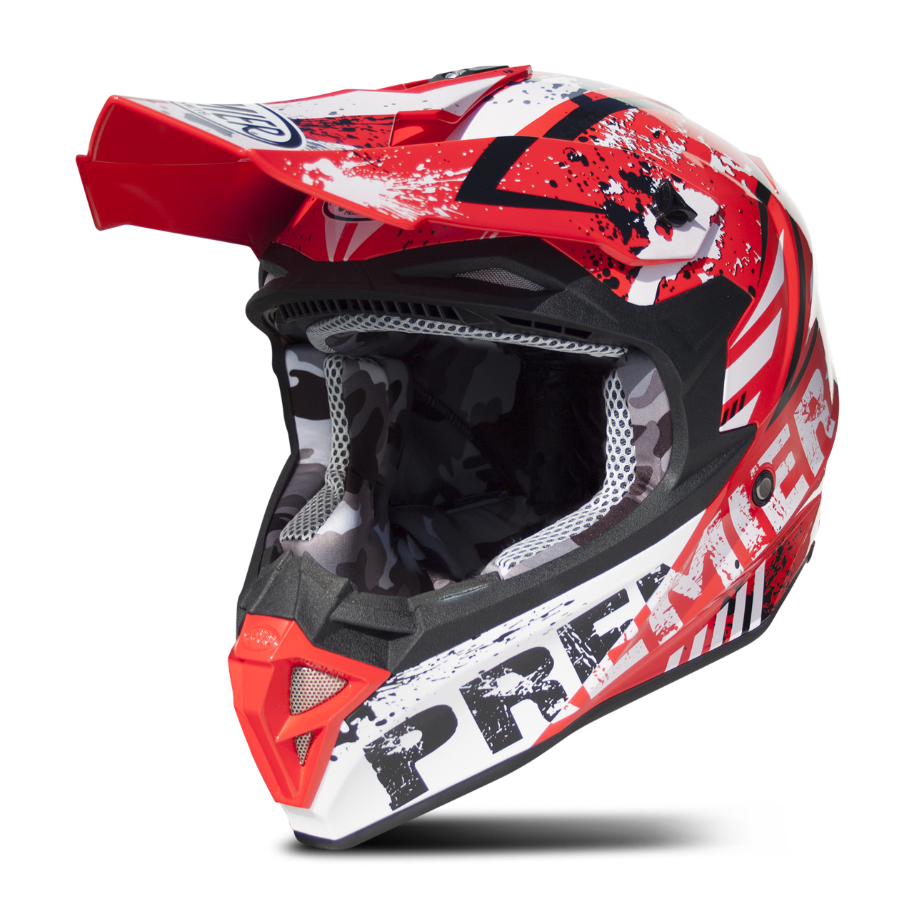 Premier Casco Cross  Exige ZX 2 Rosso-Bianco