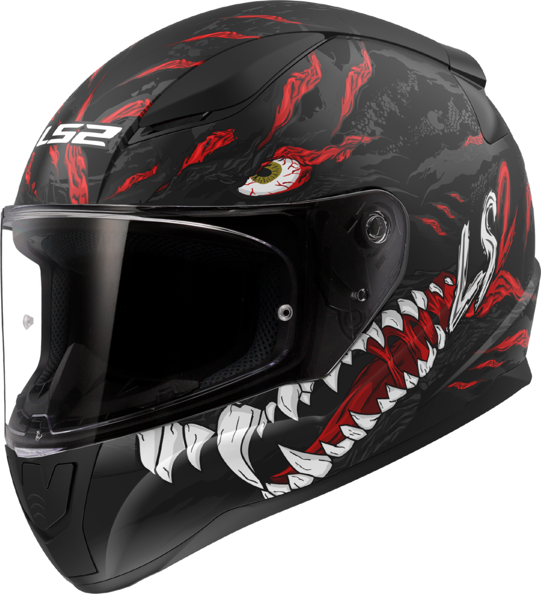 LS2 Casco Integrale  FF353 Rapid II Kaiju Nero Opaco-Rosso-Bianco