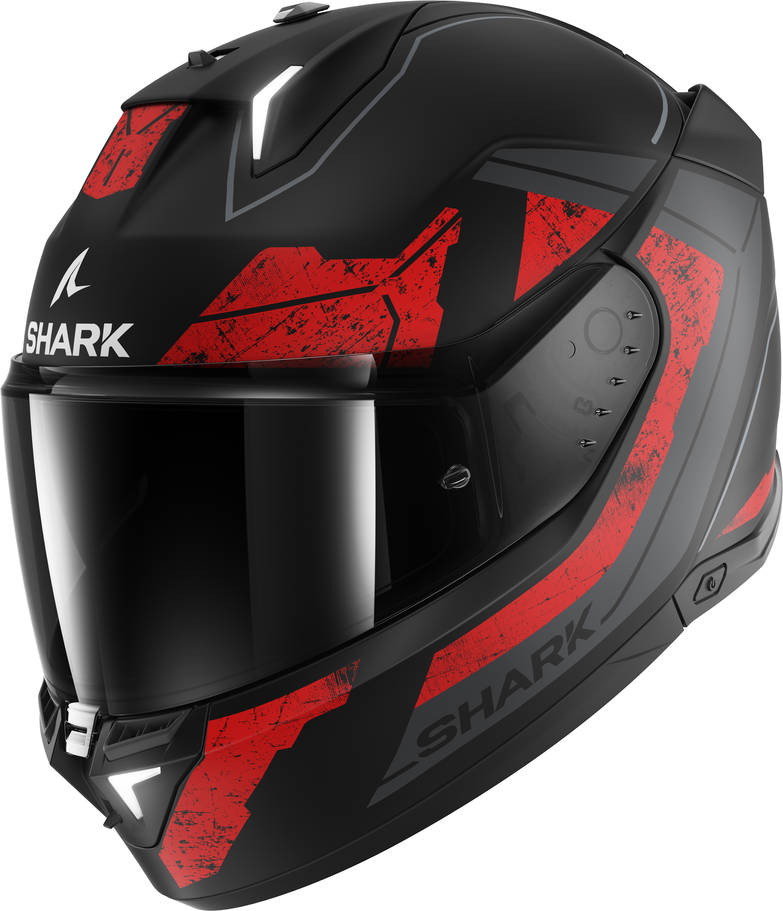 Shark Casco Integrale  Skwal i3 Rhad Mat Nero-Cromo-Rosso