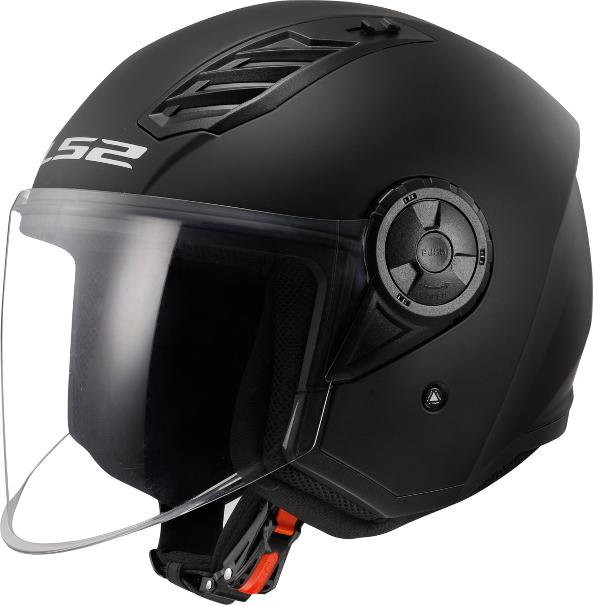 LS2 Casco Jet  OF616 Airflow II Solid Nero Opaco