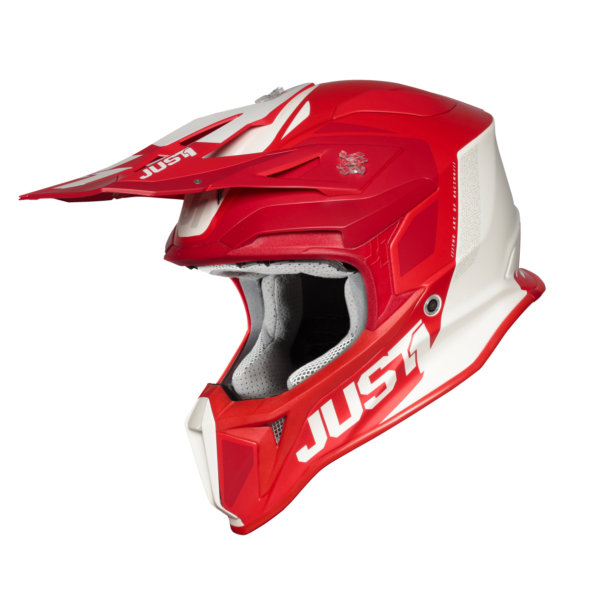 Just1 Casco Cross  J18 Mips Pulsar Rosso-Bianco-Matt