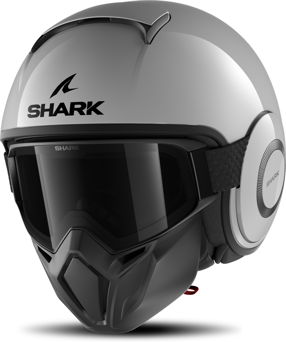 Shark Casco Jet  Street Drak Blank Gun Argento