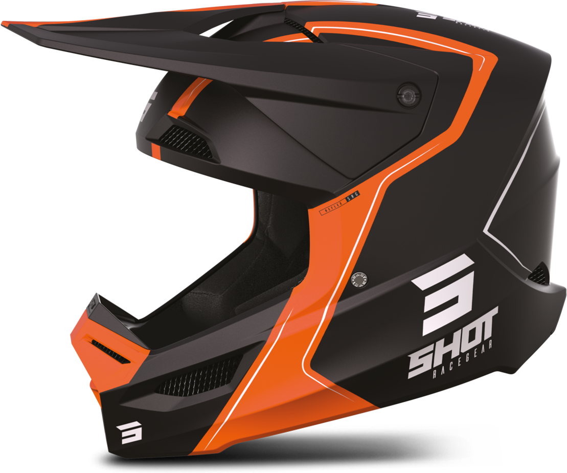 Shot Race Gear Casco Cross Shot Furious Reflex Arancio