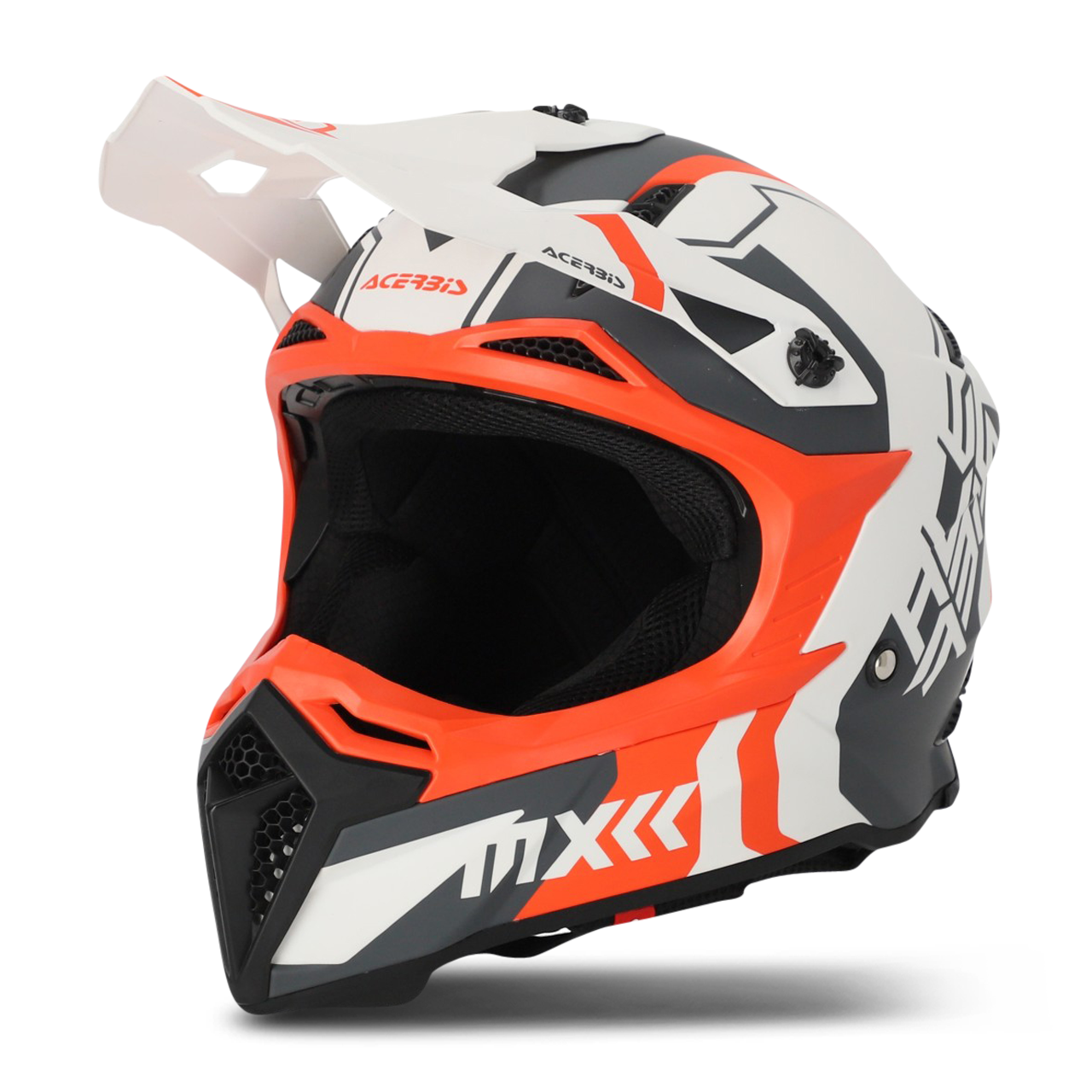 Acerbis Casco Cross  Profile 5 Bianco-Arancio