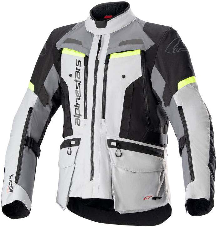 Alpinestars Giacca Moto  Bogotà Pro Drystar Grigio Ghiaccio-Grigio Scuro-Giallo Fluo