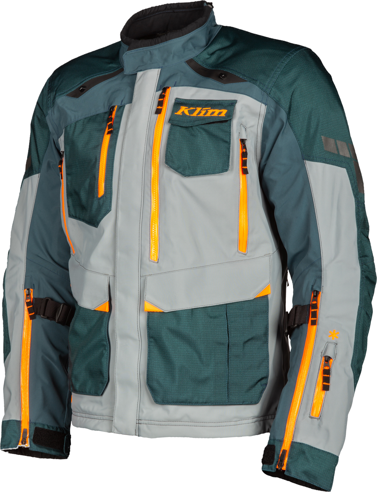 KLIM Giacca Moto  Carlsbad Petrol-Strike-Arancio