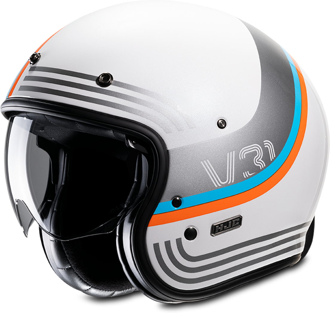 HJC Casco Jet  V31 Byron Nero-Arancio