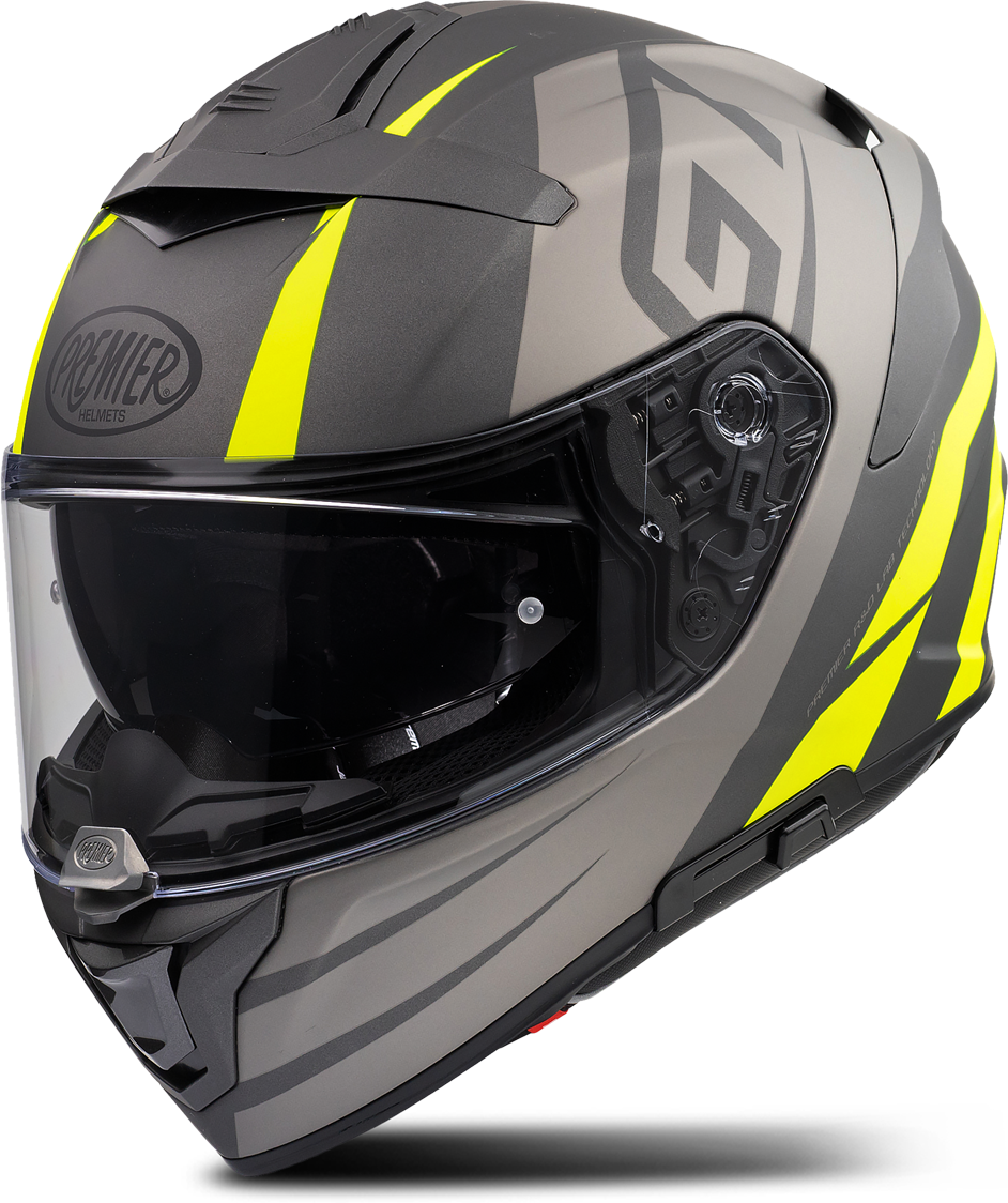 Premier Casco Integrale  Devil GT Y BM Nero-Grigio-Giallo