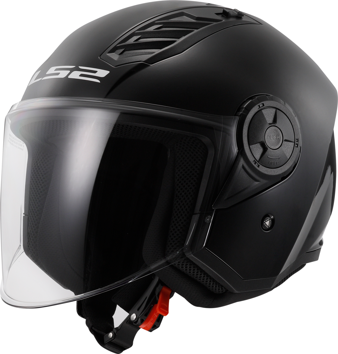 LS2 Casco Jet  OF616 Airflow II Solid Nero Lucido