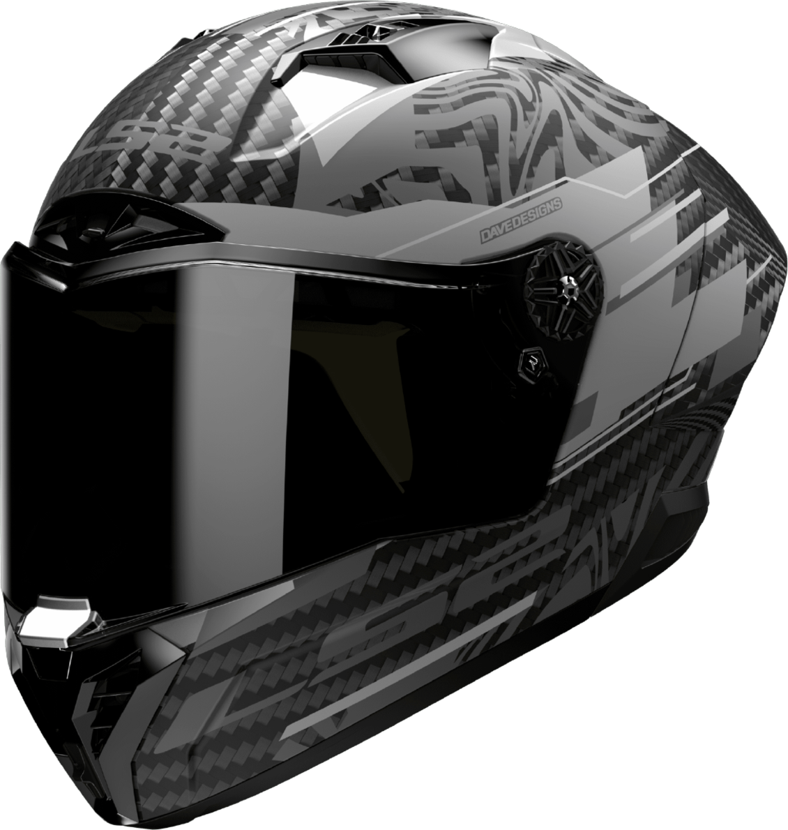 LS2 Casco Integrale  FF805 Thunder Carbon GP Aero Polar Nero Opaco