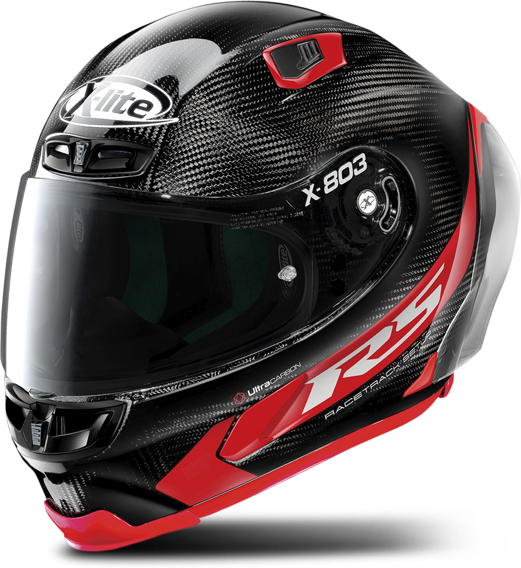 X-Lite Casco Integrale  X-803 RS U.C. Hot Lap Carbonio-Rosso