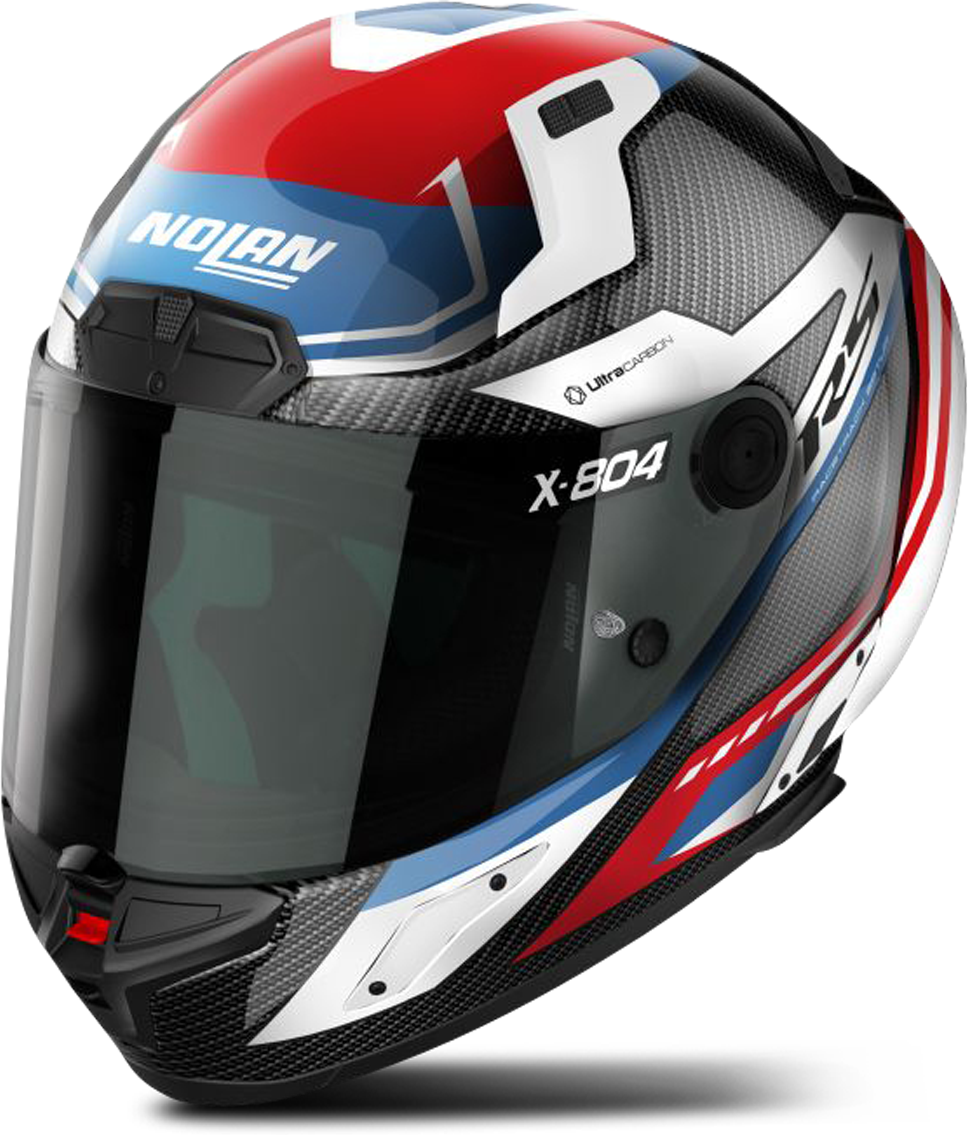 Nolan Casco Integrale  X-804 RS Ultra Carbon Rosso-Blu-Bianco