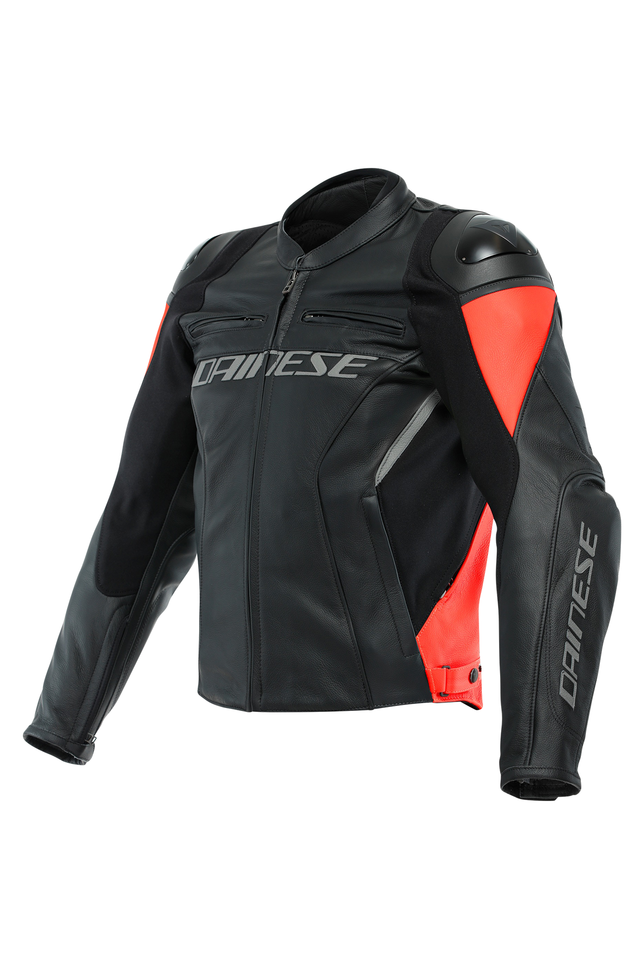Dainese Giacca Moto Racing 4 Nero-Rosso Fluo