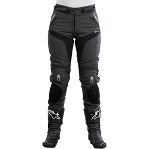 Richa Pantaloni Moto Donna  Mugello Lunghi Nero-Bianco