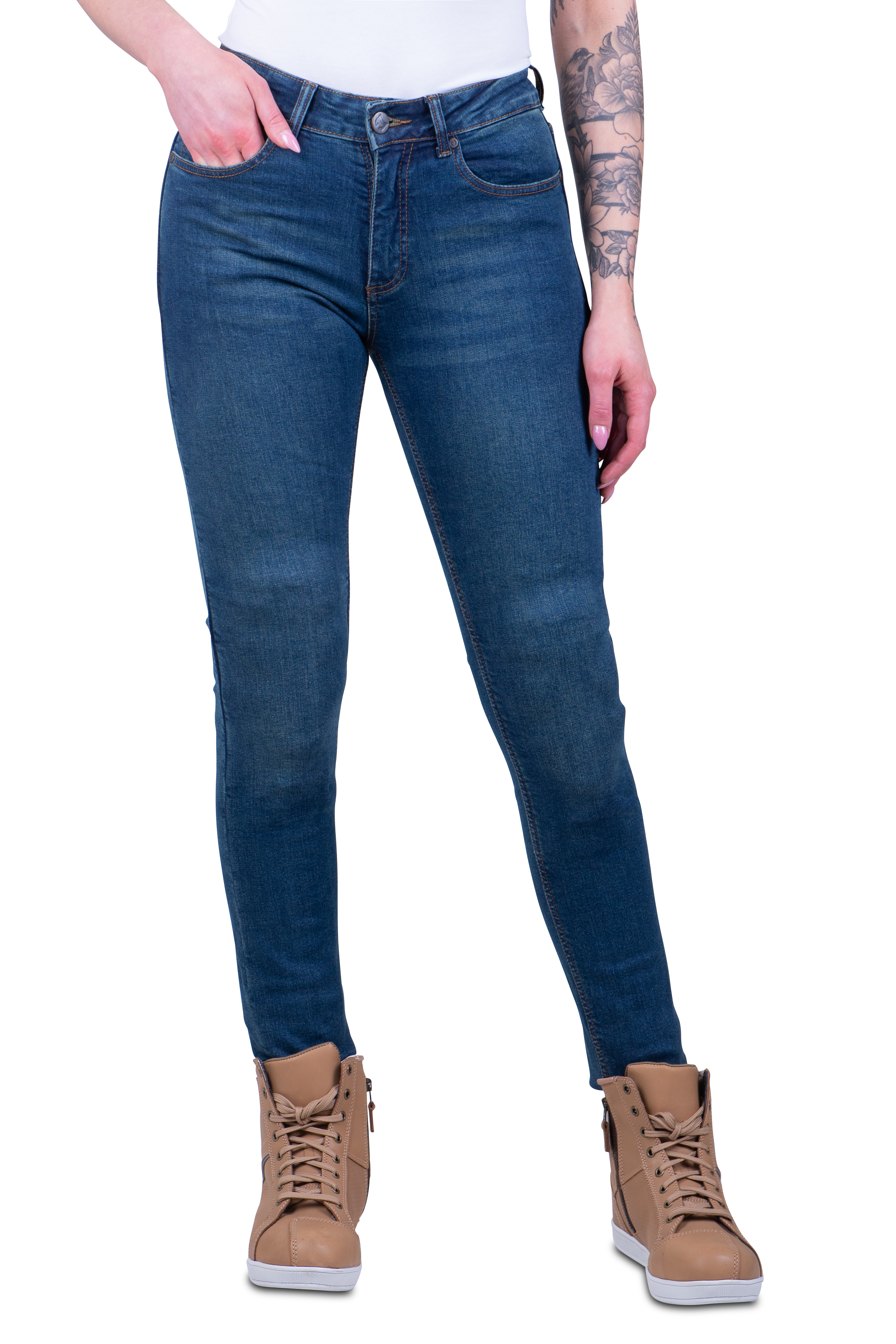 Course Jeans Moto Donna  Lara Slim Fit Blu Scuro