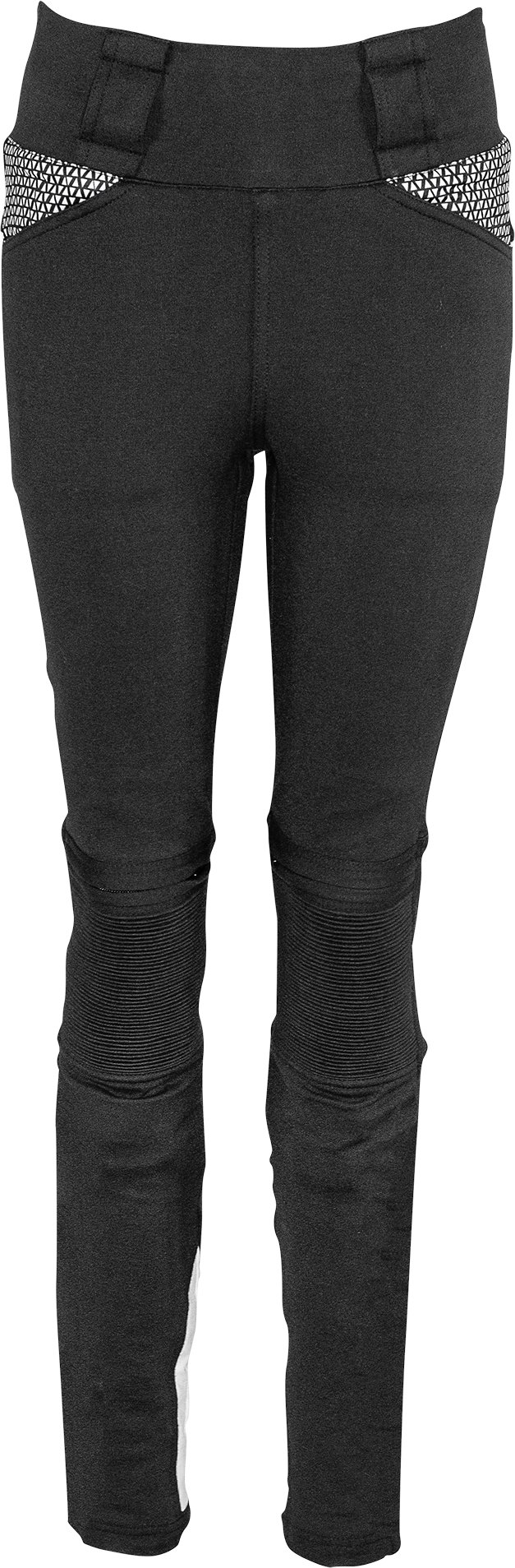 Rusty Stitches Leggings Moto Donna  Claudia V2 Nero-Bianco