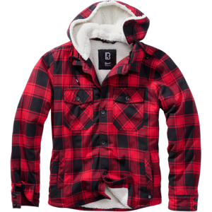 Brandit Giacca  Lumber Hooded Rosso-Nero