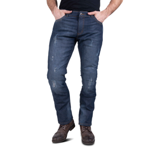 Course Jeans Moto  Ripped Rinforzati in Aramide Taglio Dritto/Regular Blu