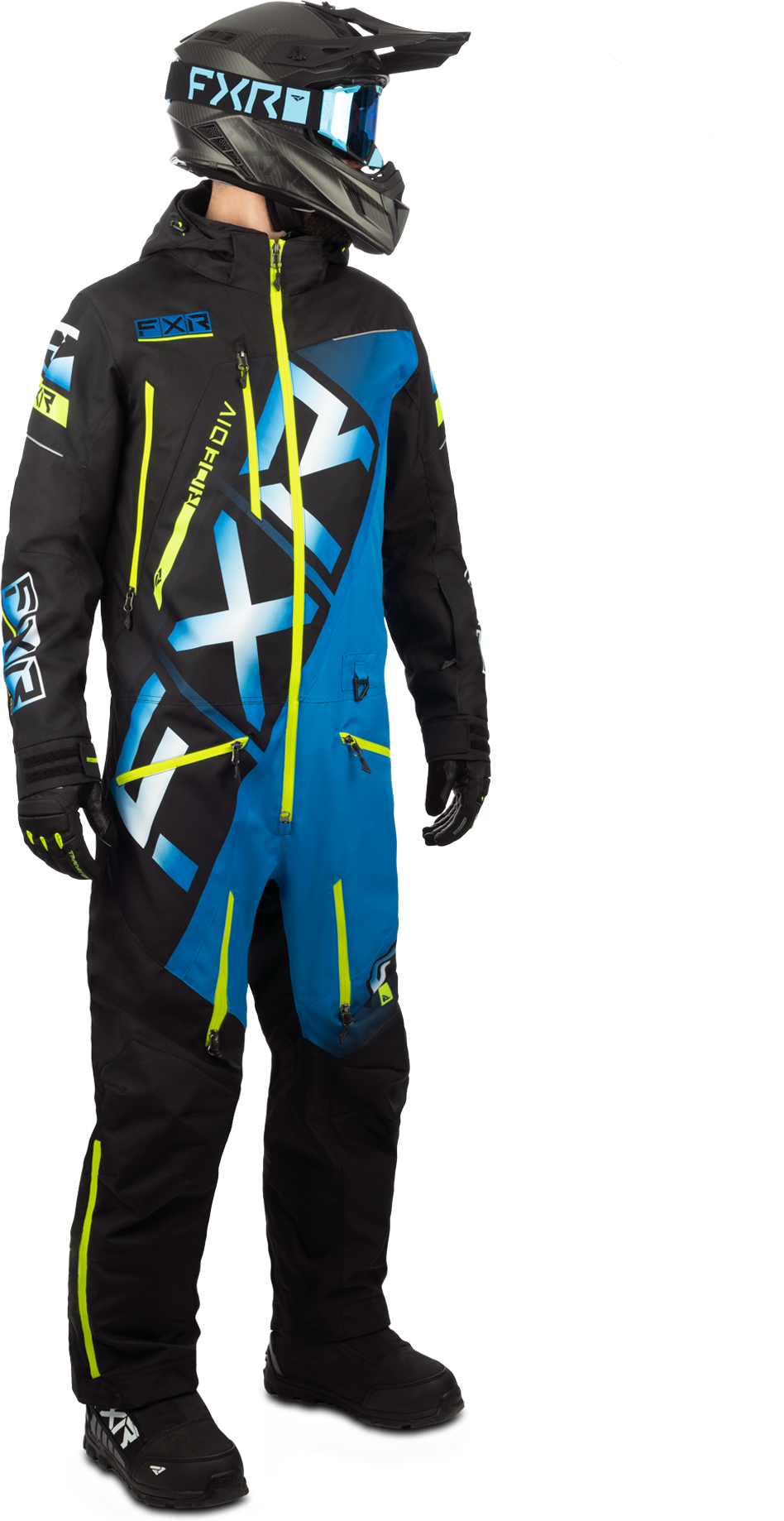 FXR Tuta Intima  CX Lite Nero-Blu-Fluo