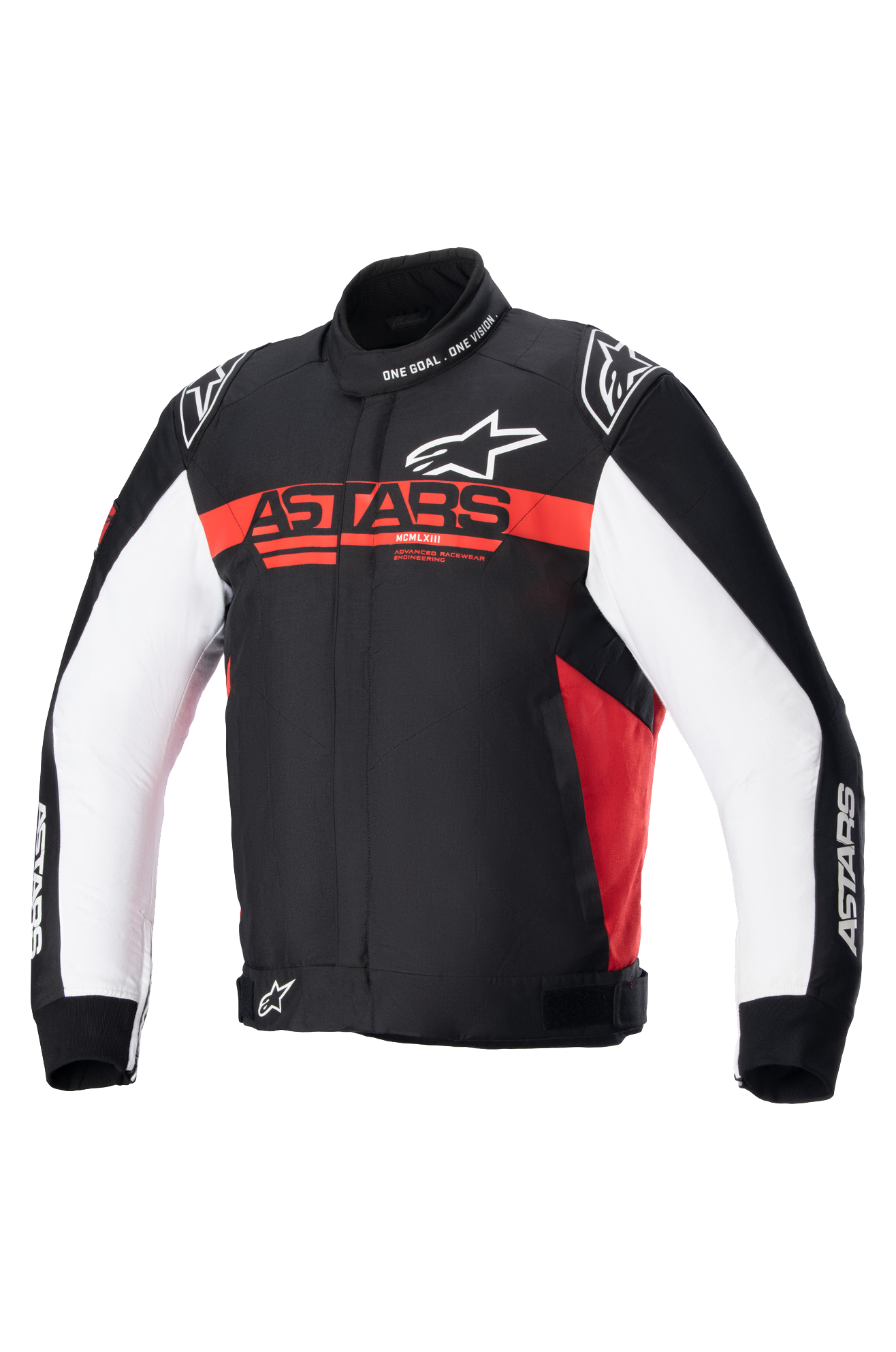 Alpinestars Giacca Moto  Monza-Sport Nero-Rosso-Bianco